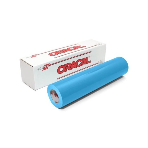 2 Pack 12"x 1 Yard Oracal 651 SKY BLUE & ICE BLUE Cricut Craft Vinyl Sign Decals - Picture 3 of 4